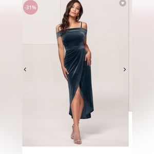 Blue Blush Mark Velour Dress Size M